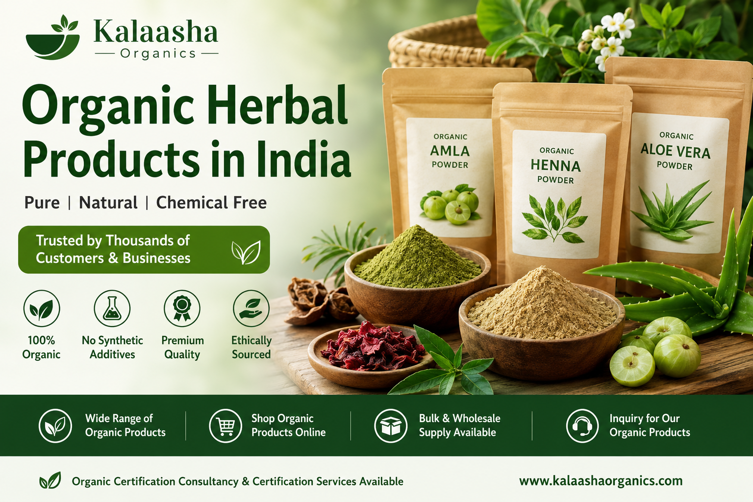 Organic Herbal Products in India – Your Trusted Source for Certified Natural Wellness