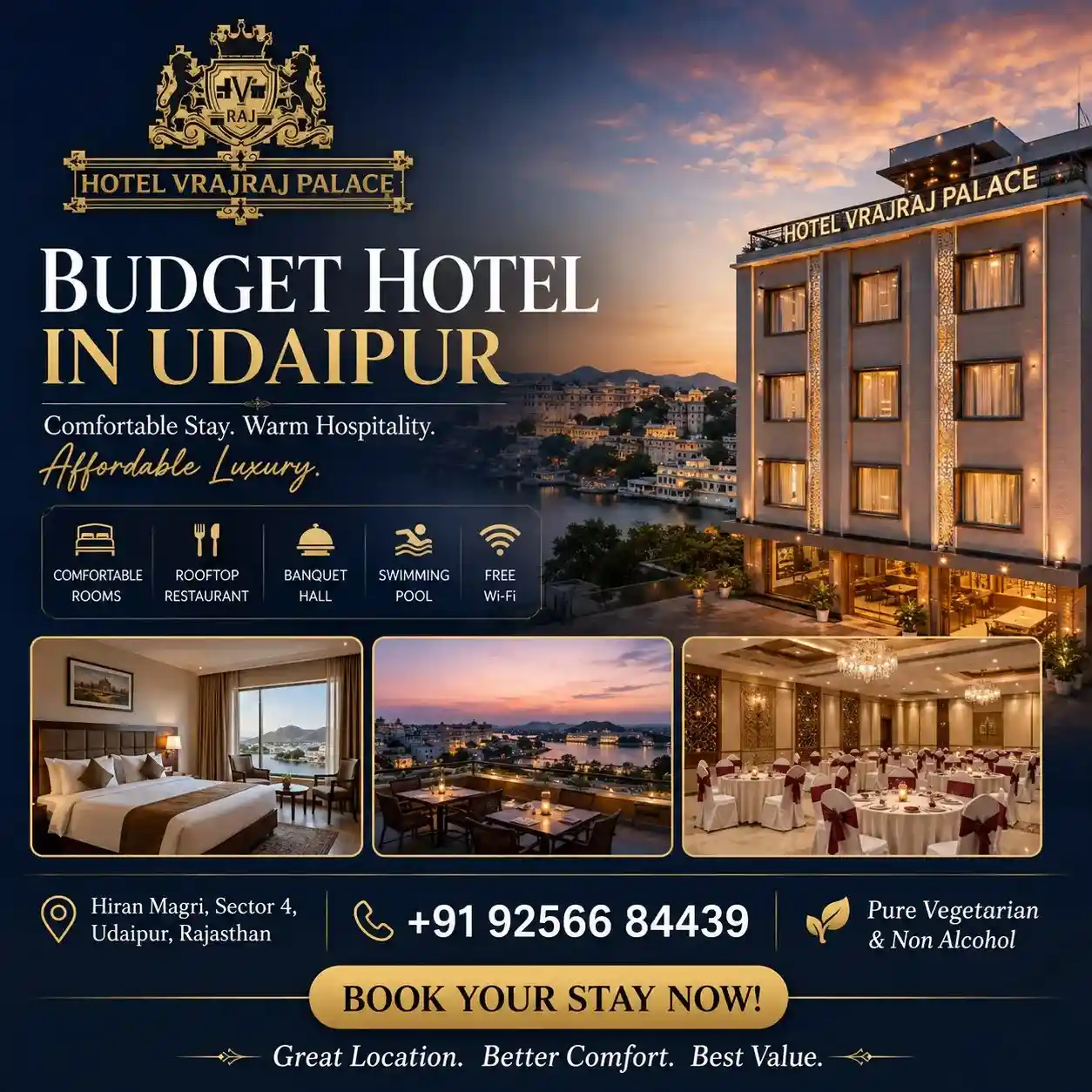 Looking for the Best Budget Hotel in Udaipur? Let’s Talk About leisure Hotel Vrajraj Palace
