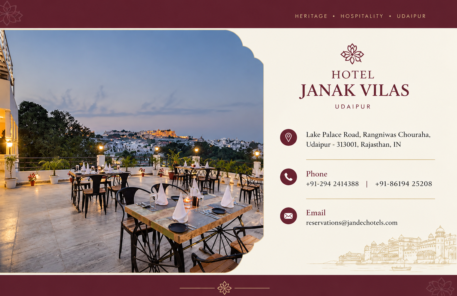 Hotel Janak Vilas: A Heritage Stay in the Heart of Udaipur